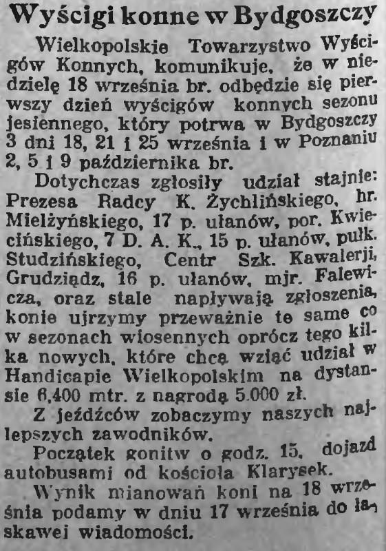 Wyścigi Konne w Bydgoszczy Gazeta Sportowa 16 września 1927 (Custom).jpg